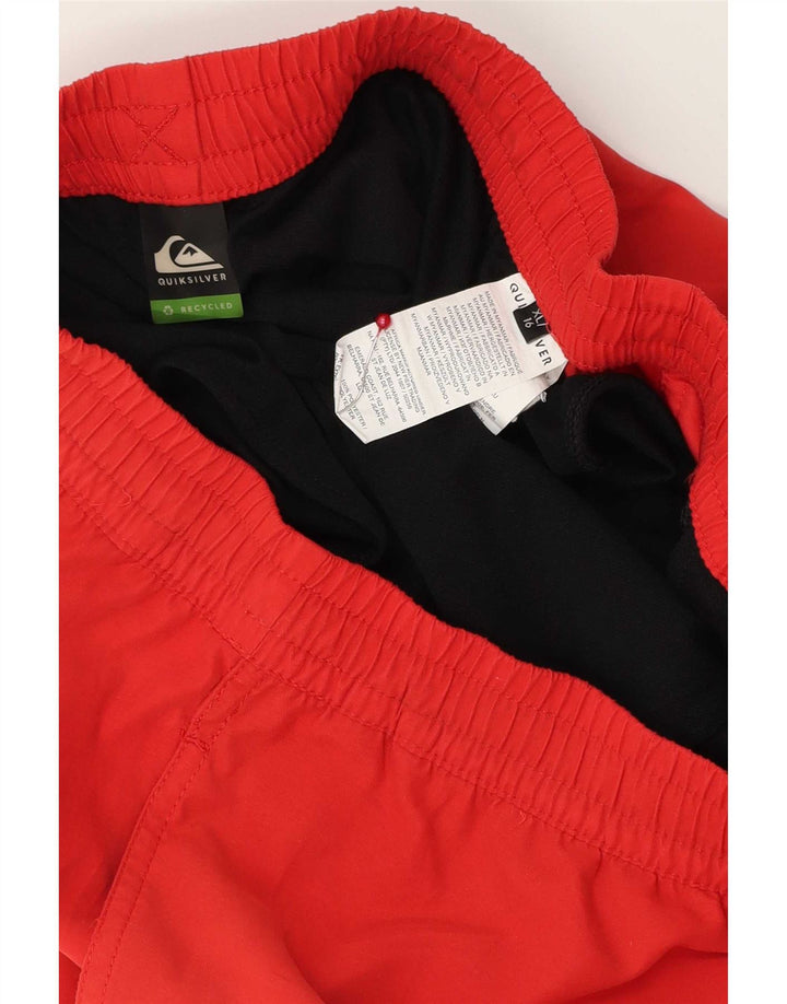 Quiksilver Badeshorts für Jungen, 15–16 Jahre, XL, rotes Polyester