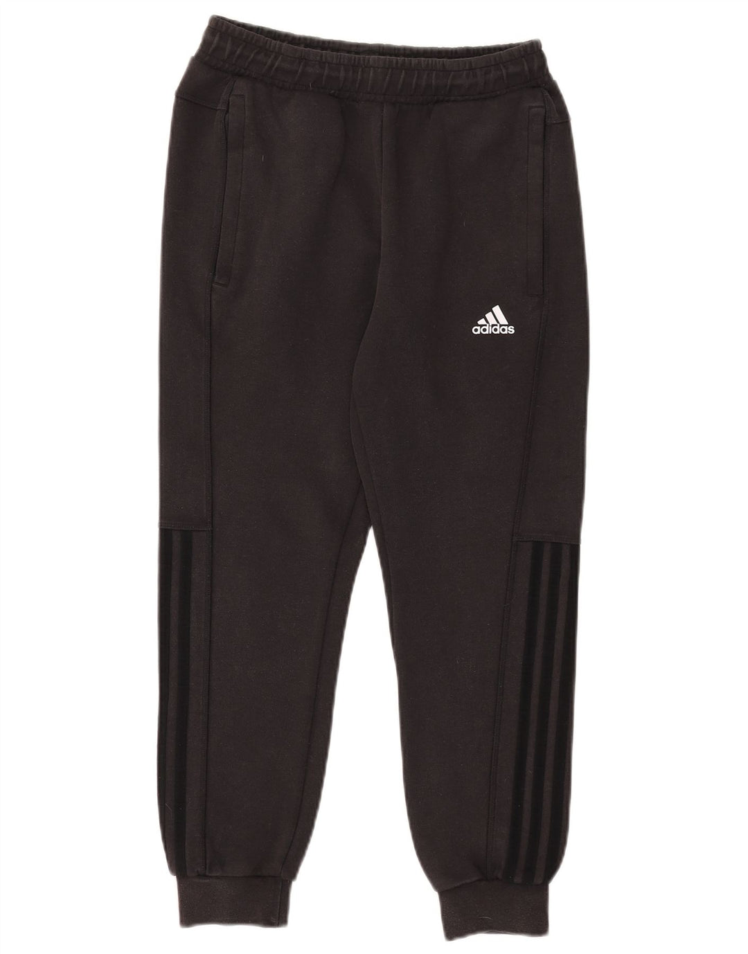 ADIDAS Damen Trainingshose Jogger UK 10 Small Schwarz Baumwolle
