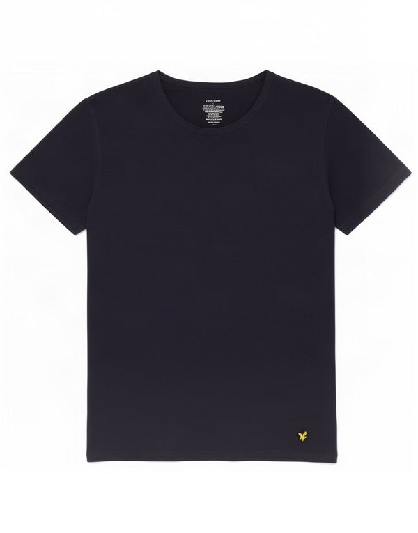 Lyle & Scott Herren T-Shirt Top Large Marineblau Baumwolle
