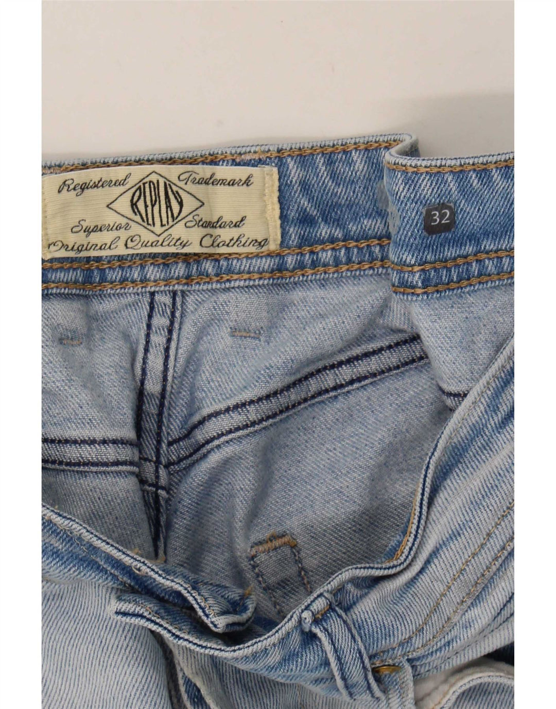 Replay Herren Straight Jeans W32 L33 Blau