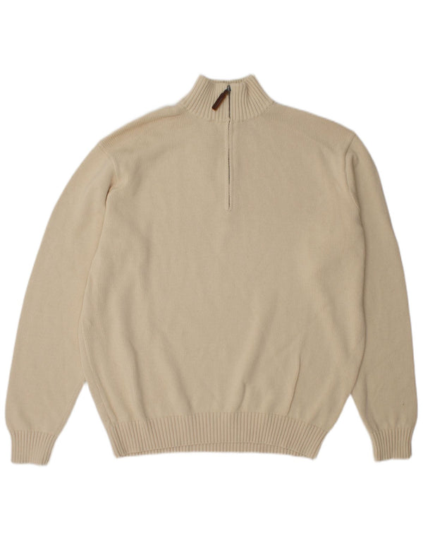 Brandy Melville Herren-Pullover mit Reißverschluss, XL, beige Baumwolle