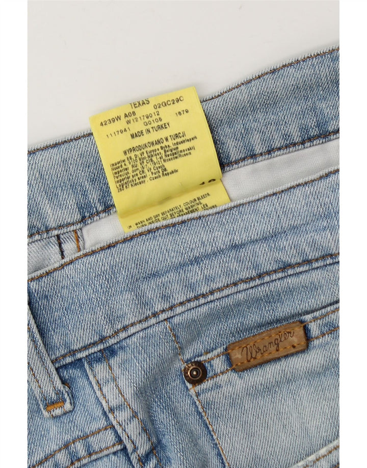 Wrangler Herren Texas Straight Jeans W36 L32 Blaue Baumwolle