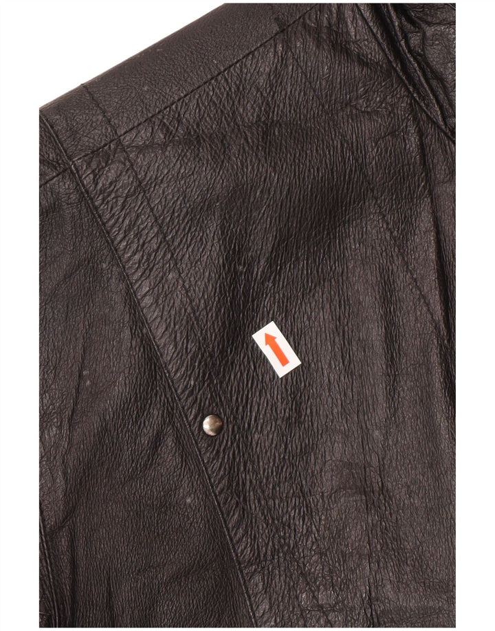ESCO Herren Lederjacke IT 52 XL Schwarzes Leder