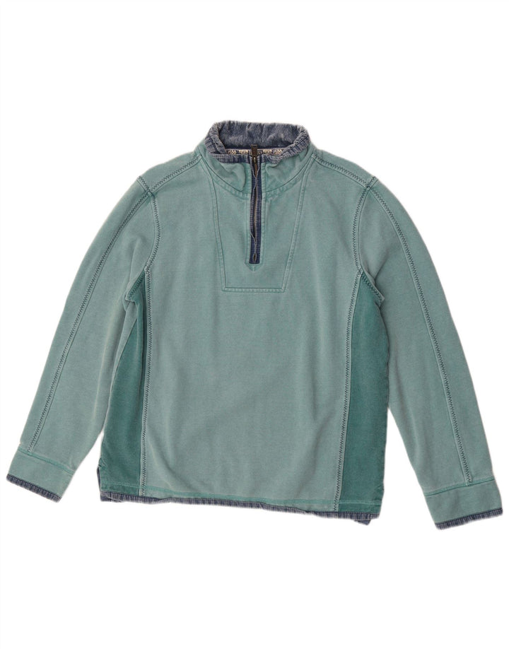 Fat Face Herren The Airlie Sweatshirt-Pullover Mittelgrüner Farbblock