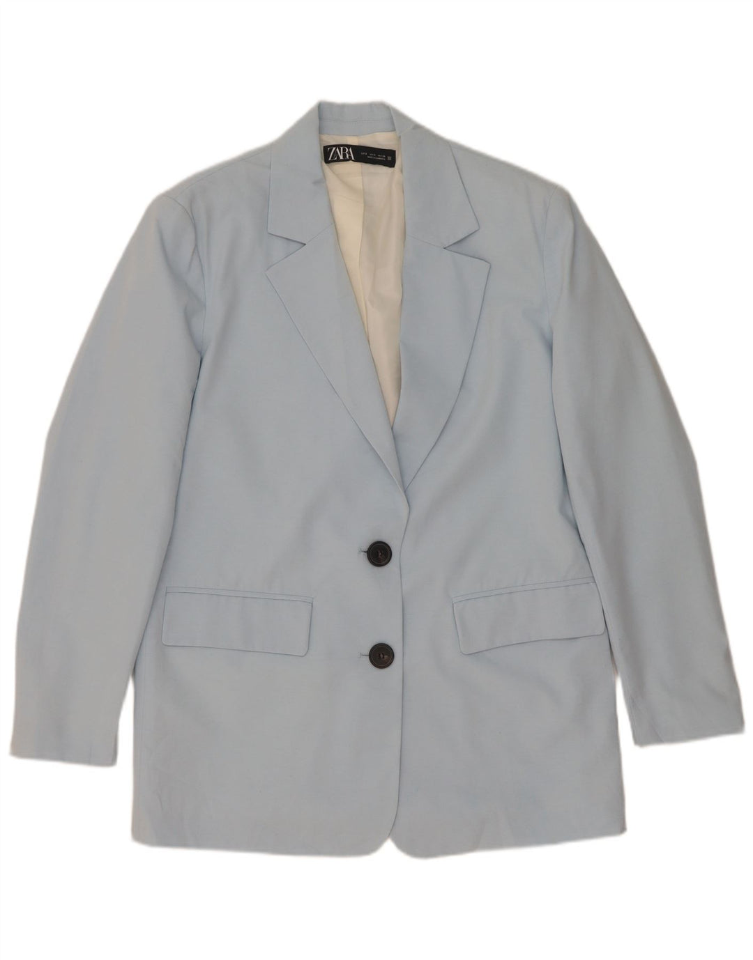 Zara Damen-Blazer mit 2 Knöpfen, übergroß, Gr. 10, Blau
