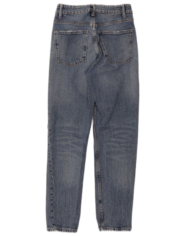 Zara Damen Slim Jeans EU 34 2XS W24 L27 Blaue Baumwolle
