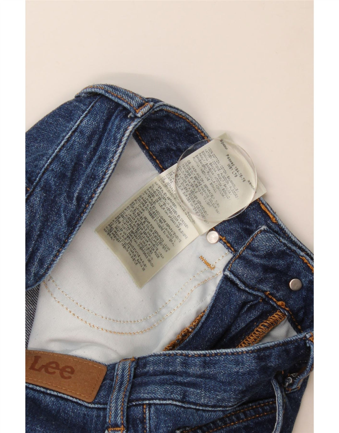 Lee Damen Stella Wide Leg Jeans W24 L25 Blaue Baumwolle