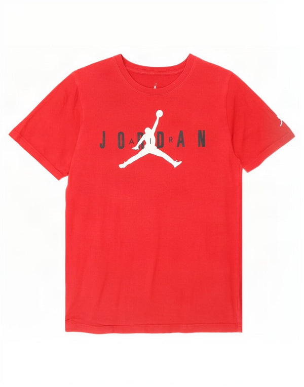 Jordan Jungen T-Shirt mit Grafik, 13–14 Jahre, XL, rote Baumwolle
