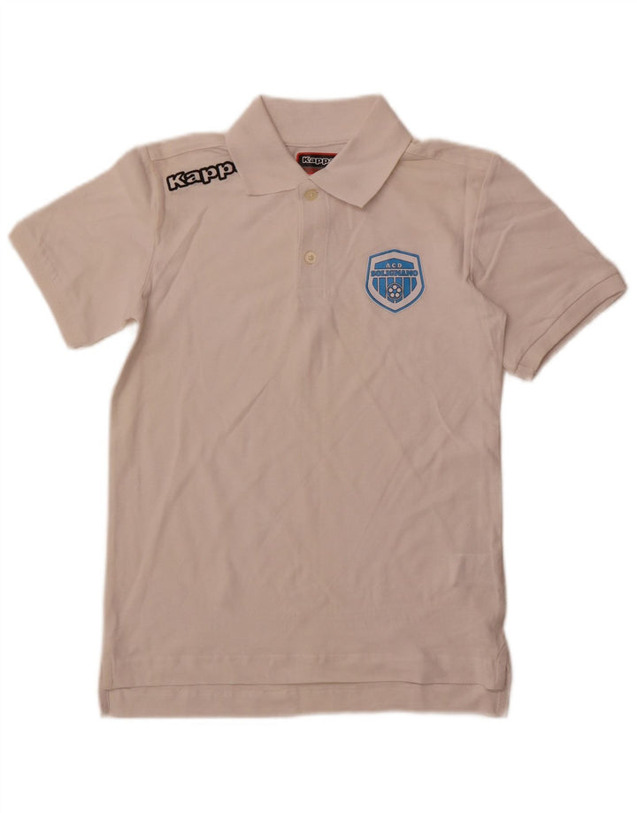 Kappa Jungen ACD Solignano Poloshirt 11–12 Jahre, weiße Baumwolle