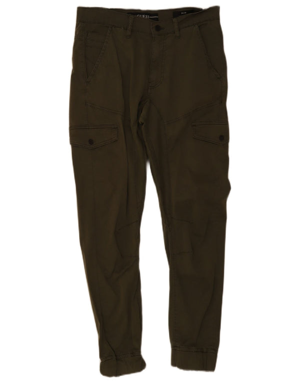 Guess Herren Jogger Cargohose W29 L29 Khaki Baumwolle
