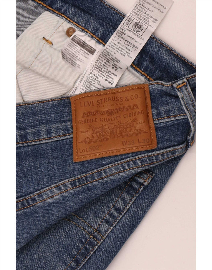 Levi's Herren 502 Tapered Jeans W33 L30 Blaue Baumwolle