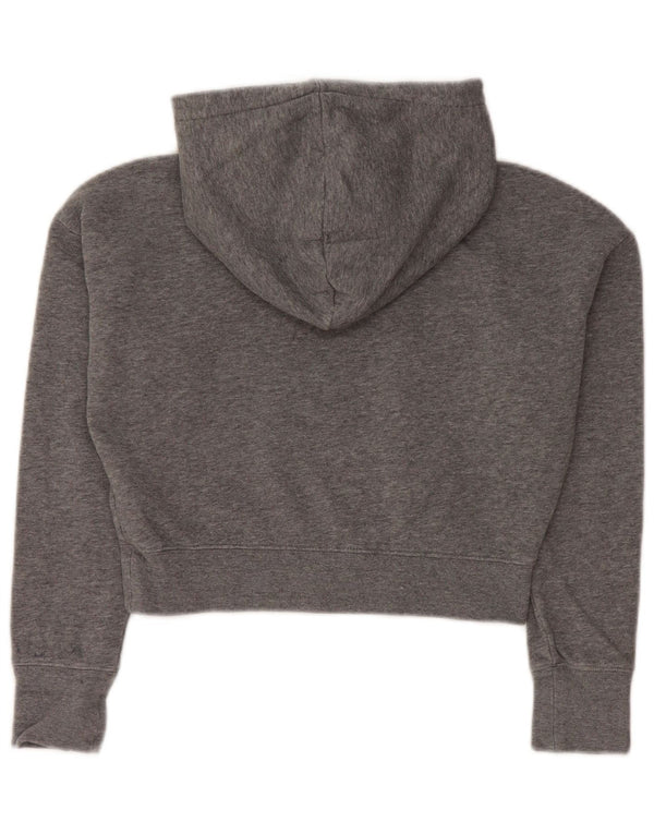 NIKE Crop Graphic Hoodie-Pullover für Mädchen, 10–11 Jahre, Mittelgrau gefleckt