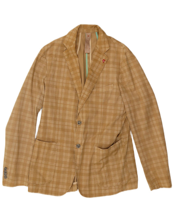 Bernese Herren 2-Knopf-Blazerjacke EU 54 2XL Beige kariert