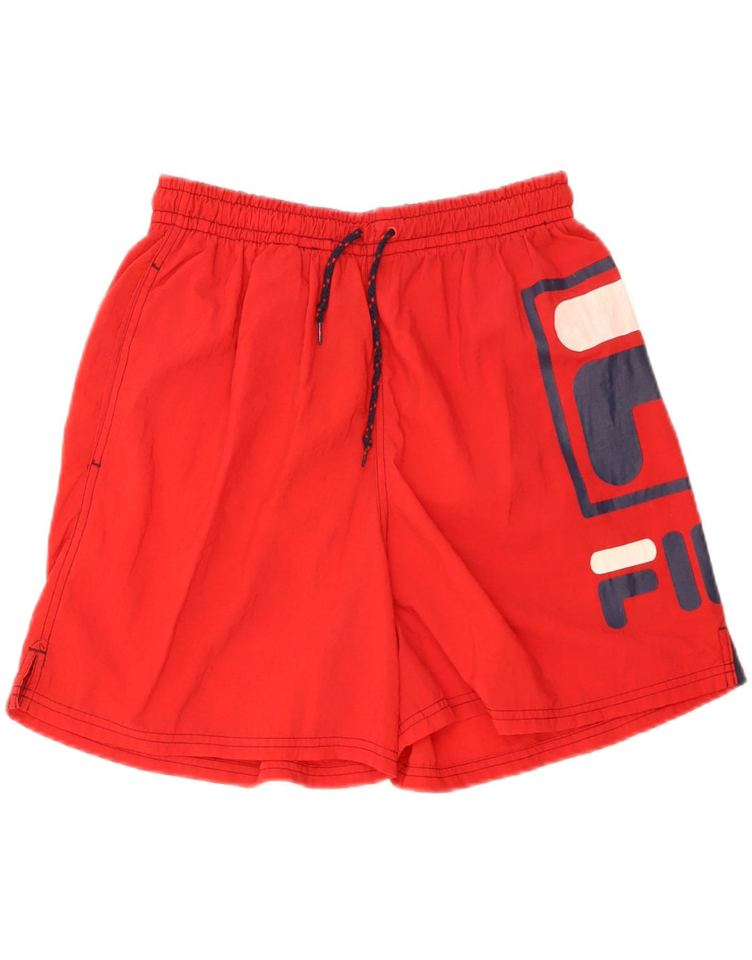 Fila Herren Graphic Sport Shorts Mittelrotes Nylon