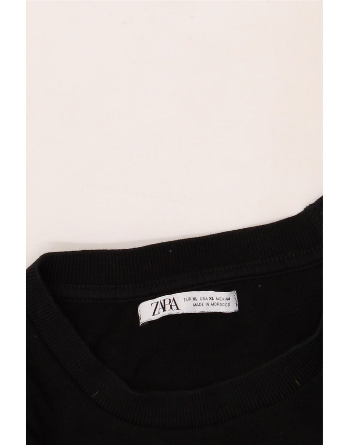 ZARA Herren T-Shirt Top XL Schwarz