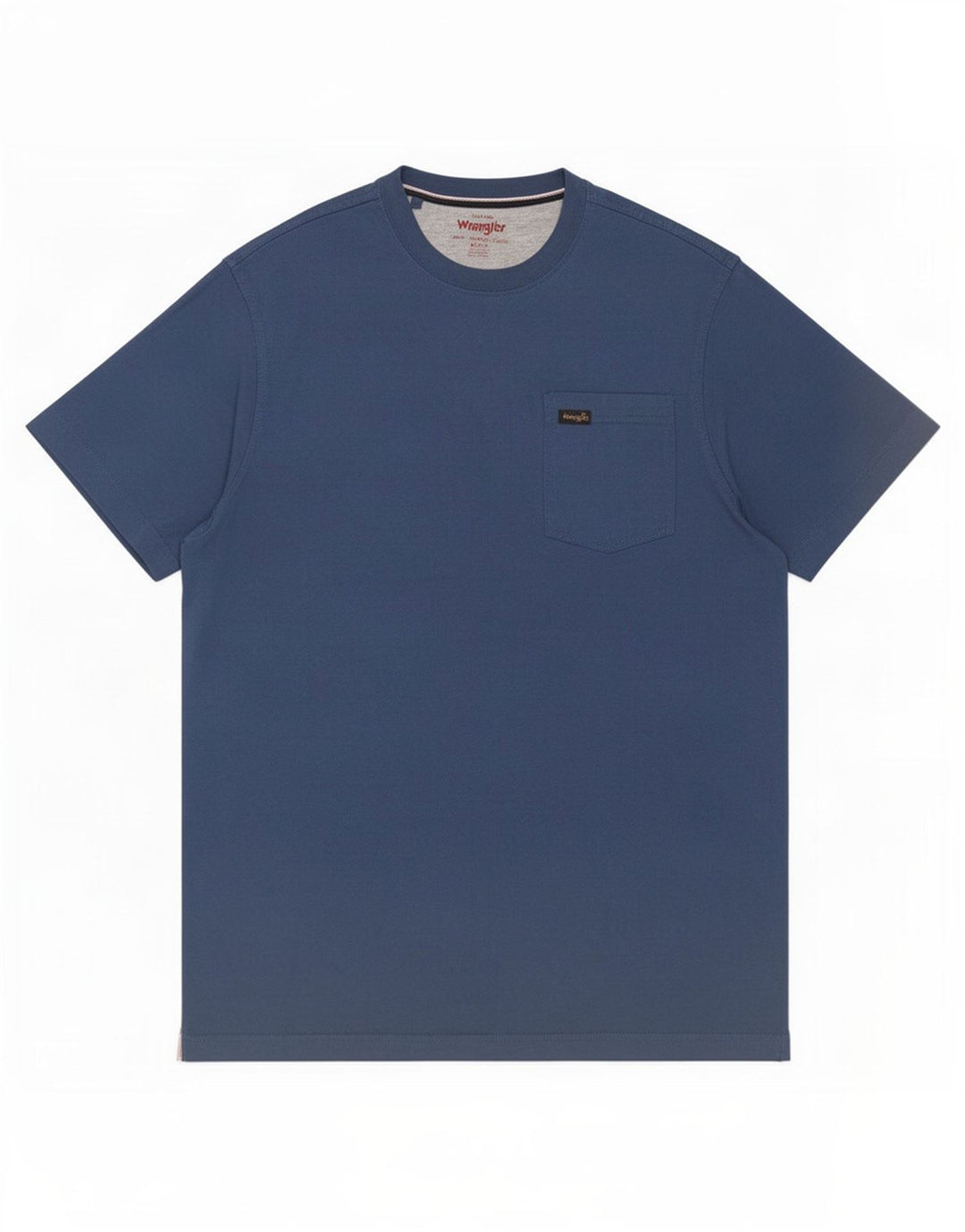 Wrangler Herren T-Shirt-Oberteil aus mittelblauer Baumwolle