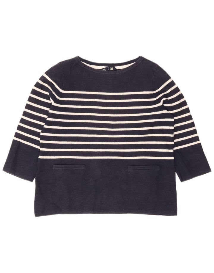 CREW CLOTHING Damen-Pullover mit U-Boot-Ausschnitt, Gr. 14, mittleres Marineblau