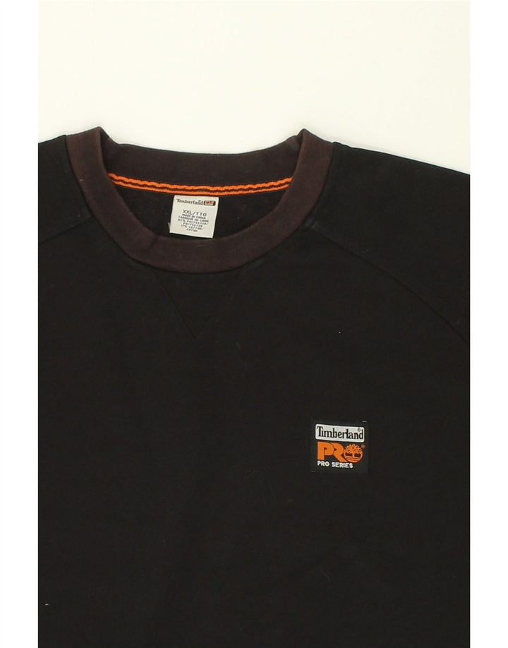 TIMBERLAND Herren-Sweatshirt mit Grafik, groß, 2XL, schwarze Baumwolle