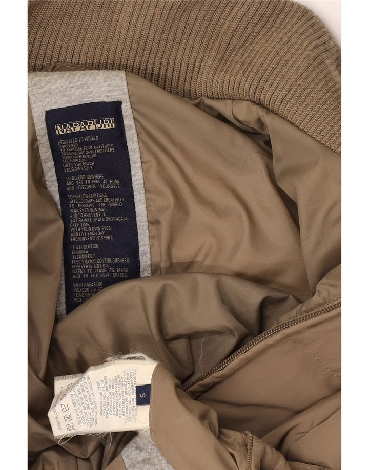 Napapijri Wattierter Damenmantel UK 10 Small Braun Polyester