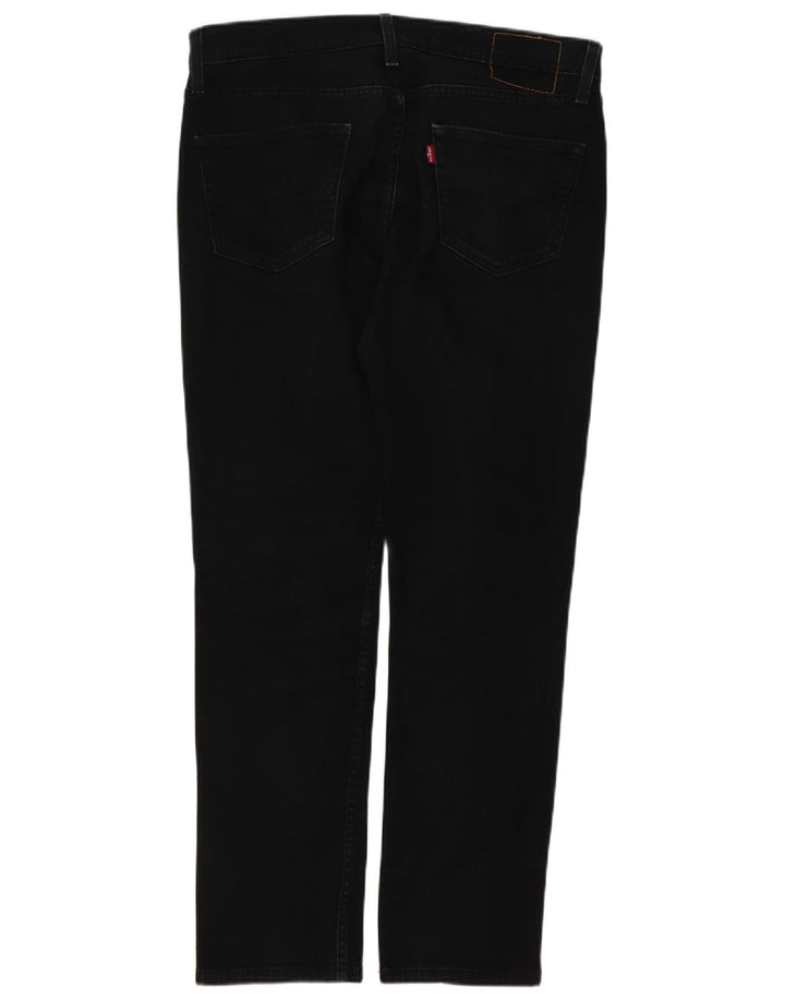Levi's Herren Slim Jeans W34 L32 Schwarze Baumwolle