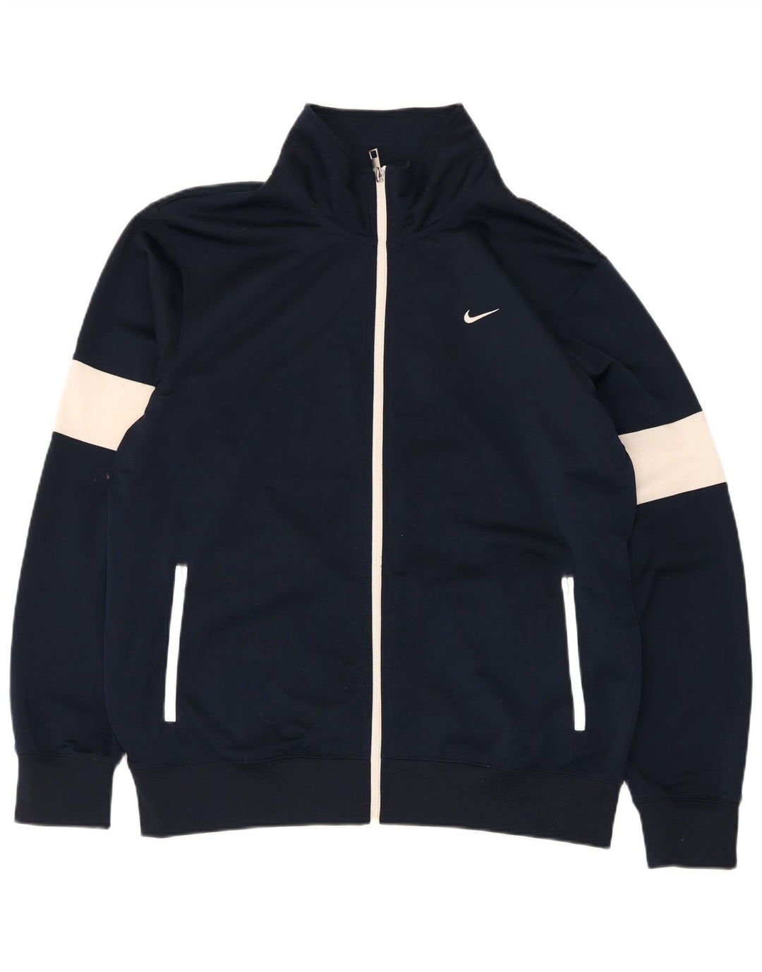 Nike Herren-Trainingsanzugoberteil mit normaler Passform, groß, Marineblau, Farbblock
