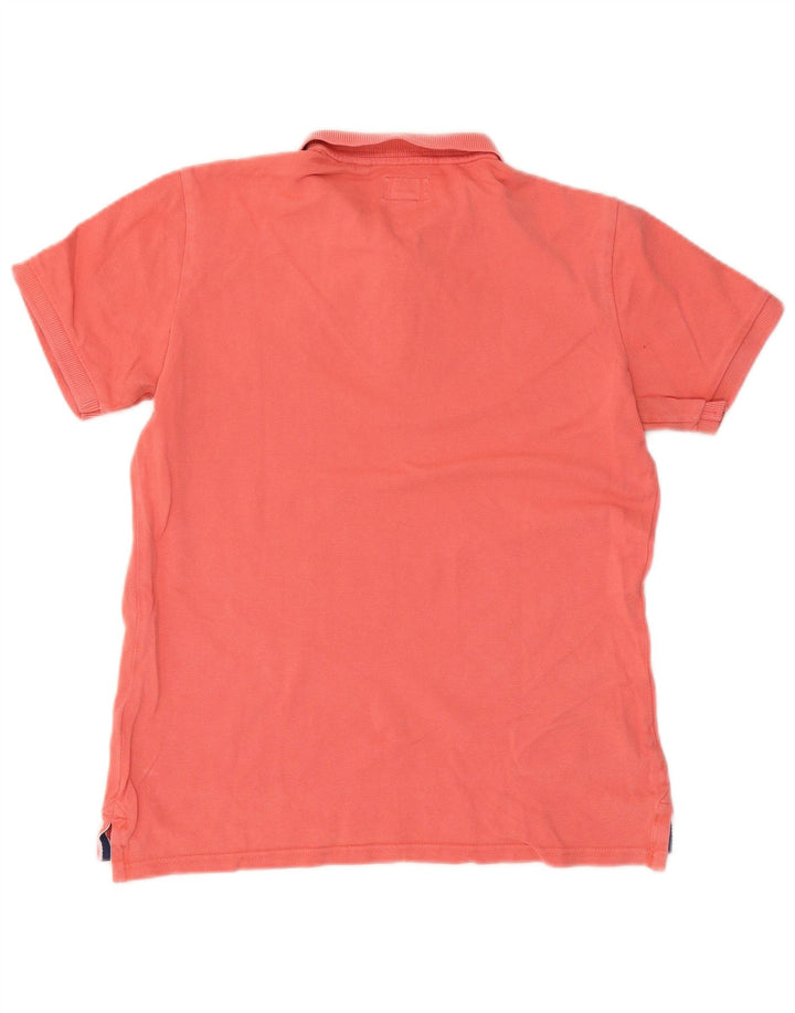 Superdry Herren-Poloshirt aus mittelrosa Baumwolle
