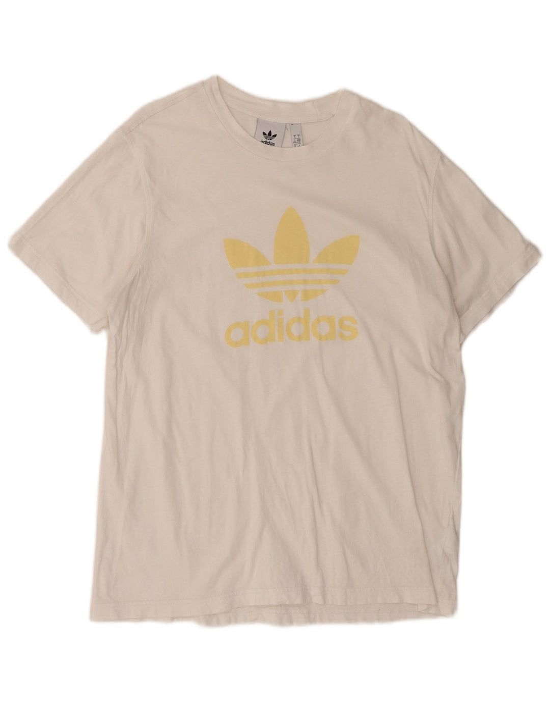 ADIDAS Mens Graphic T-Shirt Top Large White Cotton