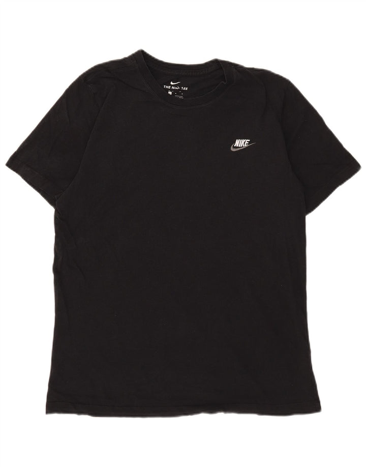Nike Herren-T-Shirt mit Grafik, mittelgroß, schwarze Baumwolle