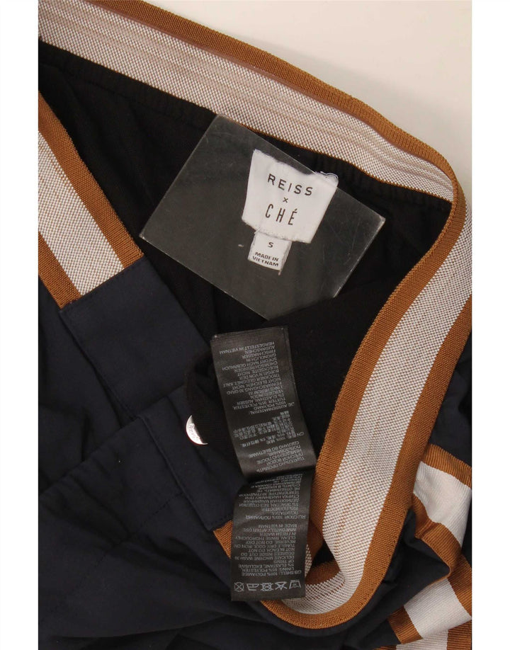 Reiss Damen Che Chino Shorts Small W27 Marineblau Colourblock Polyamid