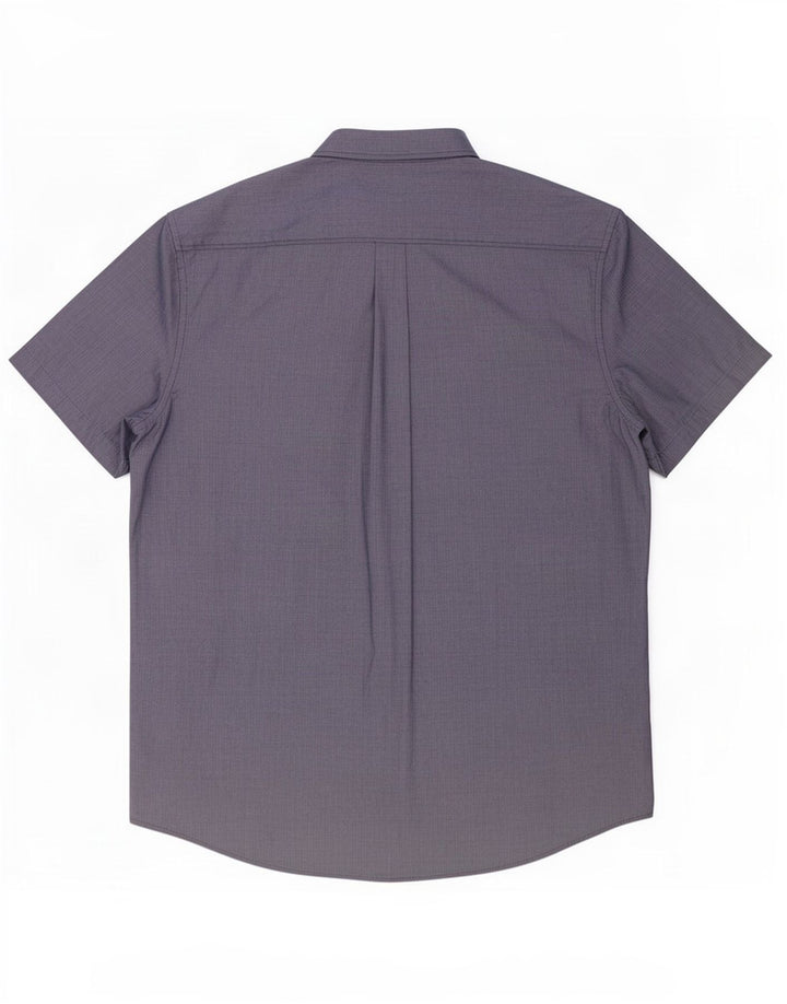 Superdry Herren Kurzarm-Hemd mit regulärer Passform, 2XL, blaue Baumwolle