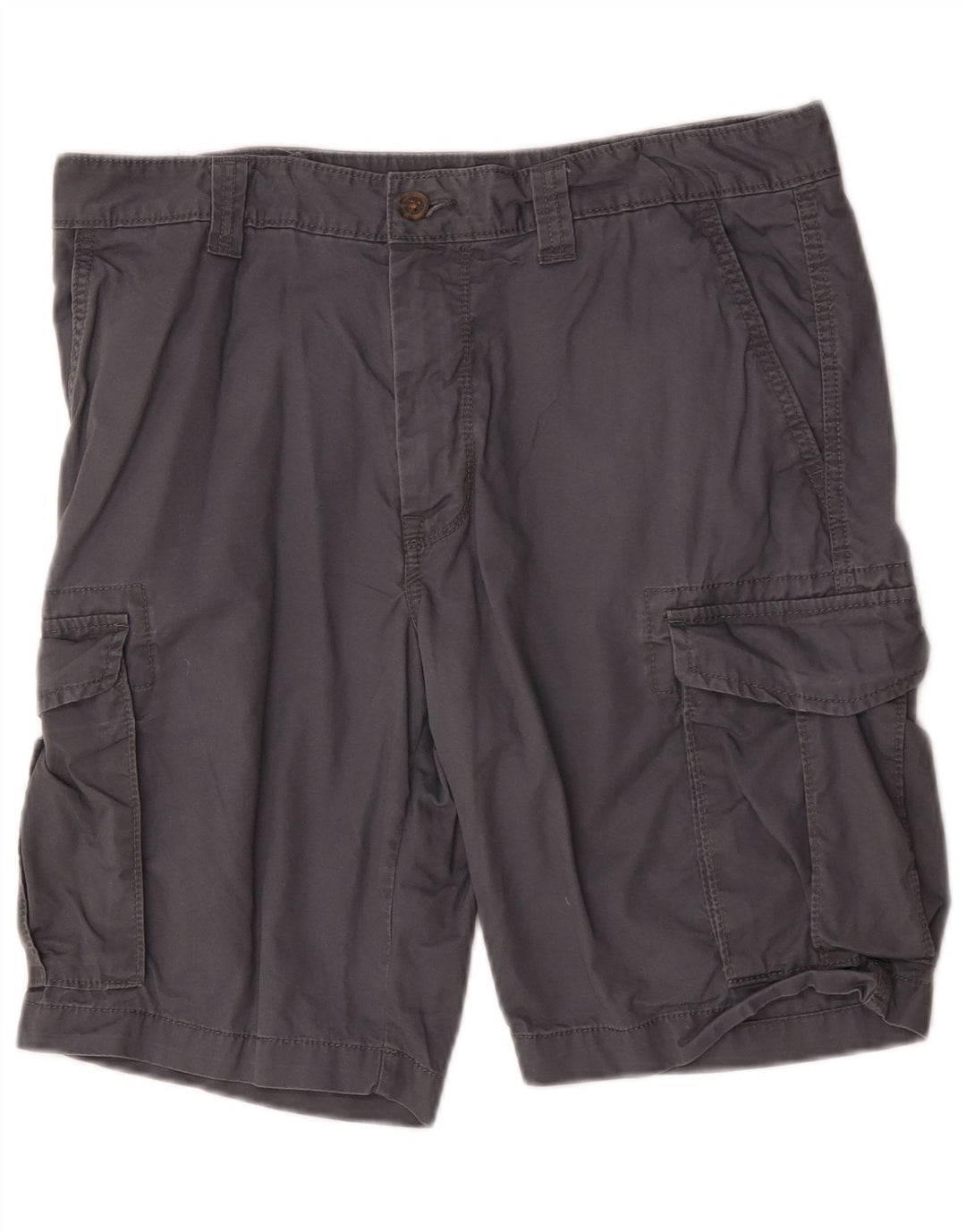 Marks & Spencer Herren Cargoshorts W34 Large Grau Baumwolle