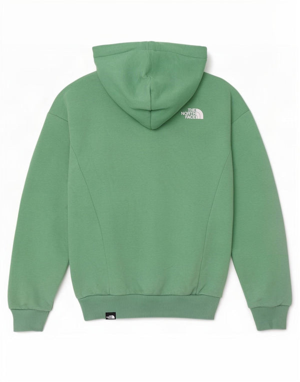 The North Face Womens Graphic Loose Fit Hoodie Pullover UK 6 XS Grüne Baumwolle