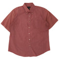 Dockers Herren-Hemd, kurzärmelig, normale Passform, Größe 16 1/2, Größe L, rote Baumwolle