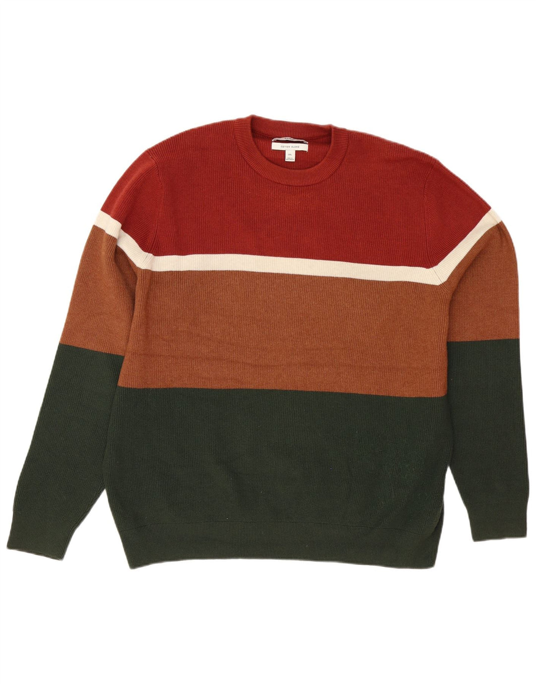 Marks & Spencer Herren-Pullover mit Rundhalsausschnitt, 2XL, mehrfarbig, Farbblock