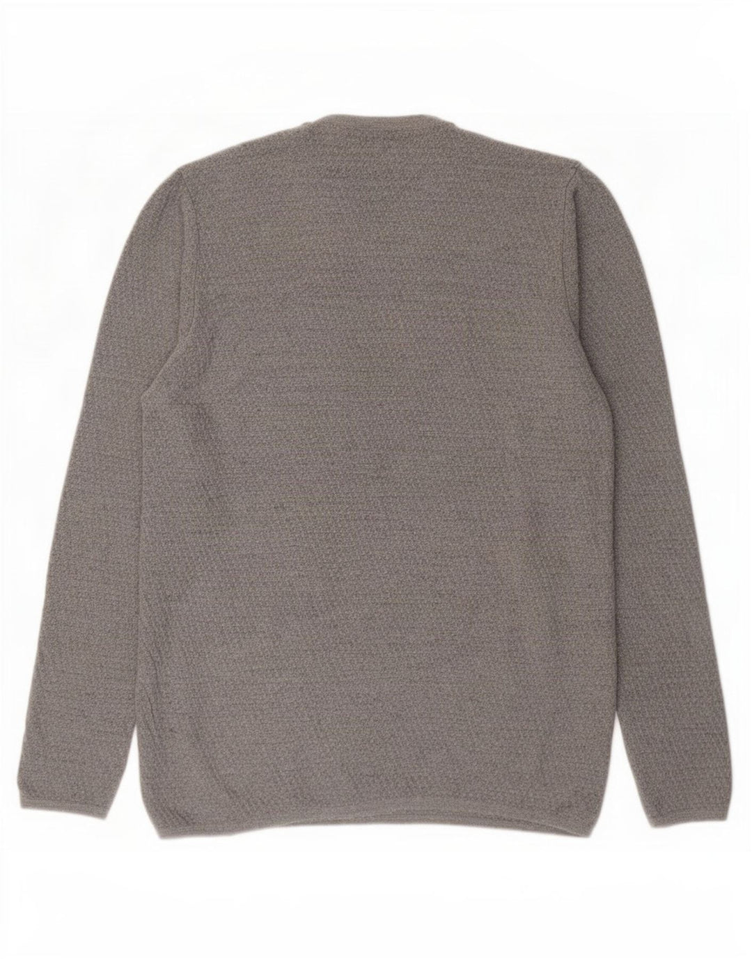 Zara Herren-Pullover mit Rundhalsausschnitt, groß, graue Viskose