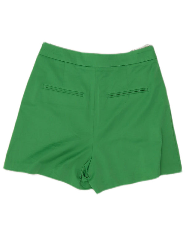 Zara Damen-Shorts mit hoher Taille, lässig, Größe S, W26, grün, Polyester