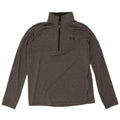 Under Armour Herren-Oberteil mit Reißverschluss, langärmlig, mittelgraues Polyester