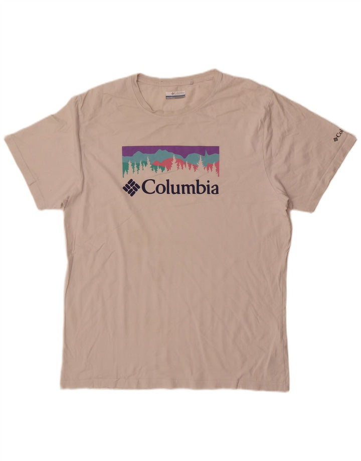 Columbia Herren-T-Shirt mit Grafik, groß, aus weißer Baumwolle