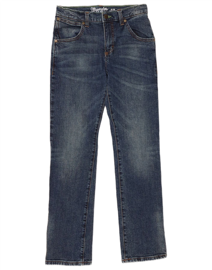 WRANGLER Jungen Retro Slim Straight Jeans 13–14 Jahre W26 L29 Blaue Baumwolle