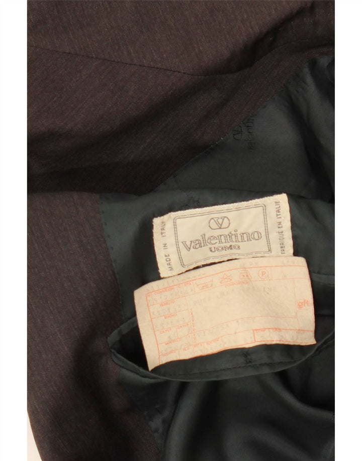 VALENTINO Herren-Blazer mit 2 Knöpfen, IT 46, kleine graue Schurwolle