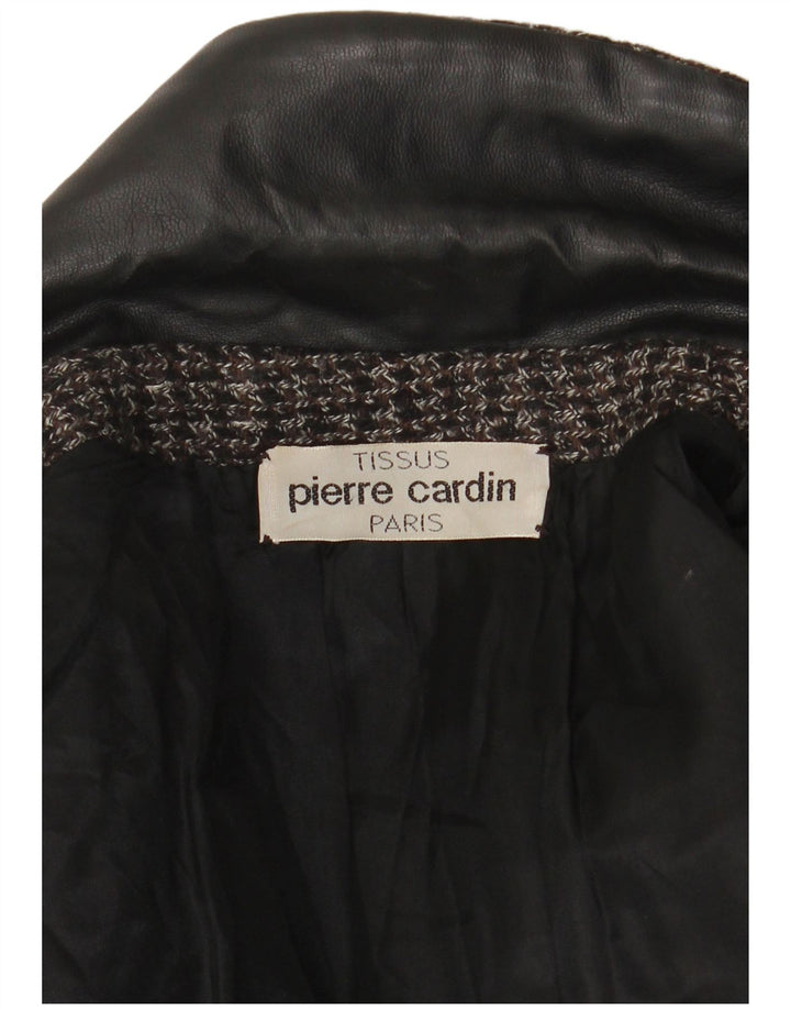 Pierre Cardin Damenmantel UK 10 Small Schwarz meliert