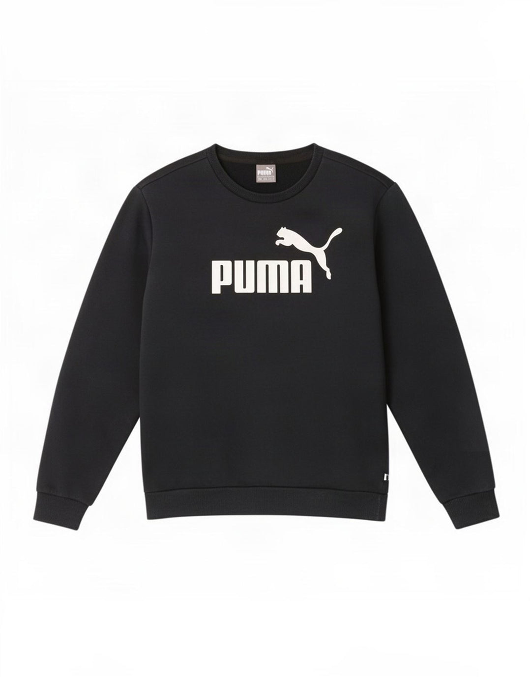 Puma Herren Grafik-Sweatshirt-Pullover aus mittelschwarzer Baumwolle