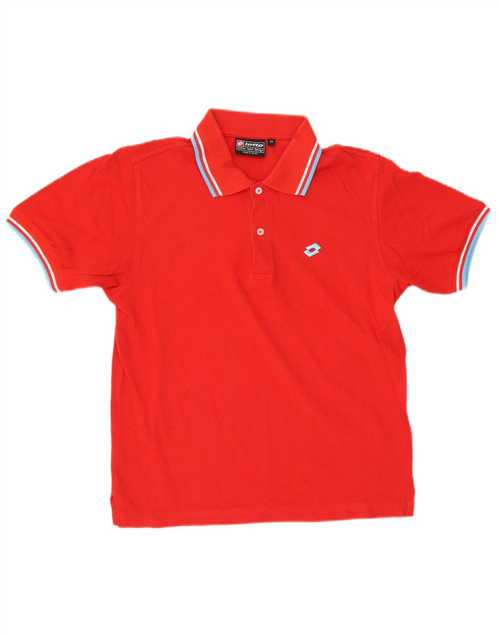 Lotto Herren Poloshirt Mittelrot gestreift