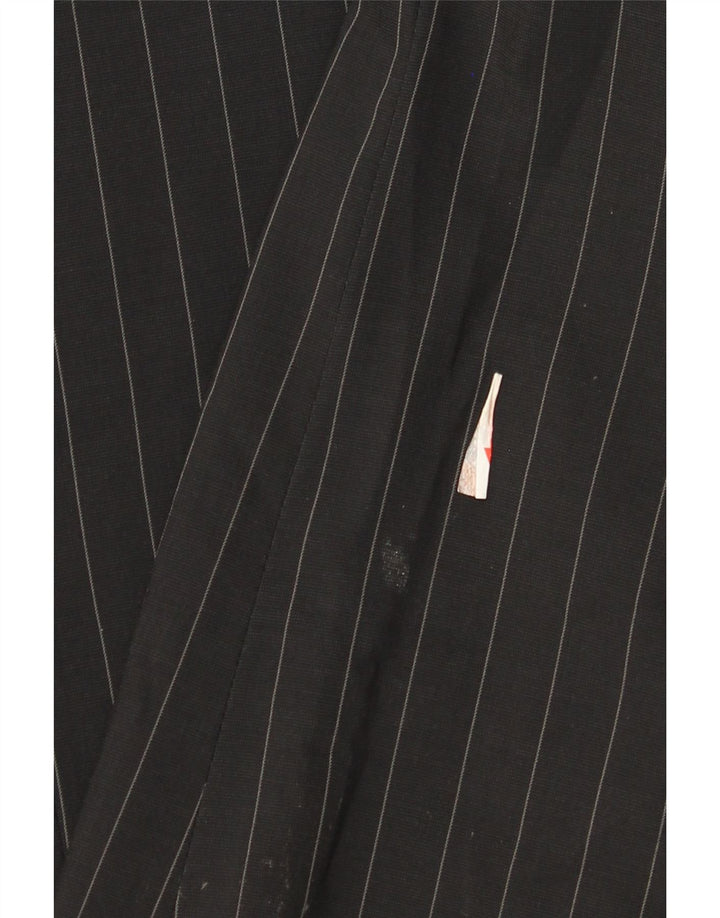 Armani Collezioni Herren-Blazer mit 3 Knöpfen, IT 52, groß, schwarzer Nadelstreifen