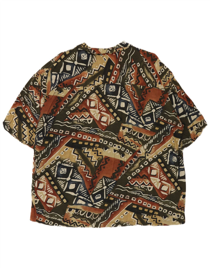 Pull & Bear Herren Hawaii-Kurzarmhemd XL Mehrfarbig Geometrisch