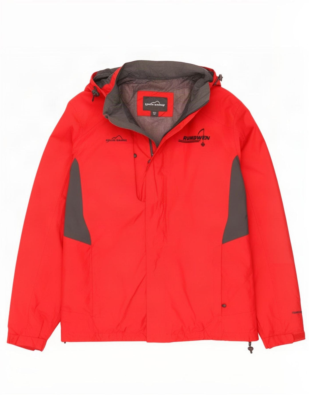 Eddie Bauer Herren-Windbreaker-Jacke 2XL, rotes Farbblock-Polyester