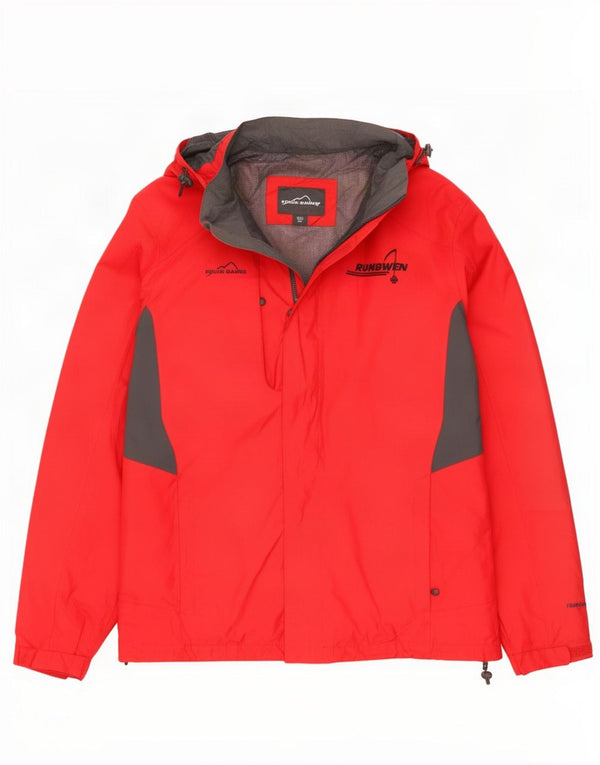 Eddie Bauer Herren-Windbreaker-Jacke 2XL, rotes Farbblock-Polyester