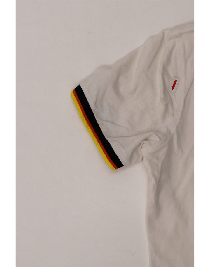 K-WAY Boys Polo Shirt 11-12 Years White Cotton Vintage K-Way and Second-Hand K-Way from Messina Hembry 