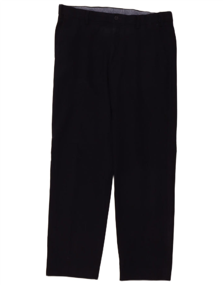 Marks & Spencer Herren-Anzughose, gerade, normal, W34, L31, Marineblau