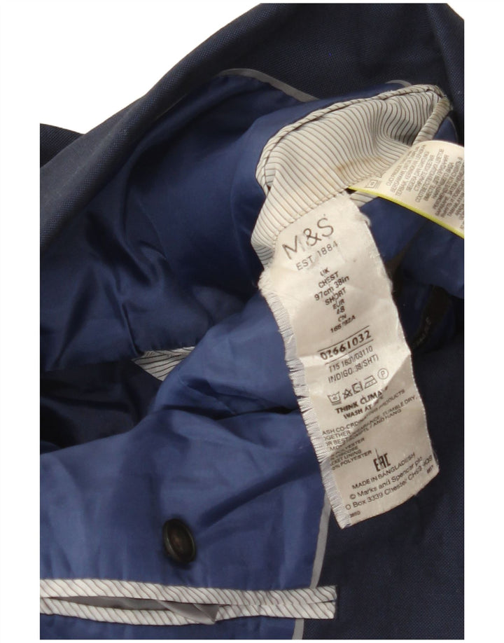 Marks & Spencer Herren-Blazer mit 2 Knöpfen, EU 48, mittleres Marineblau